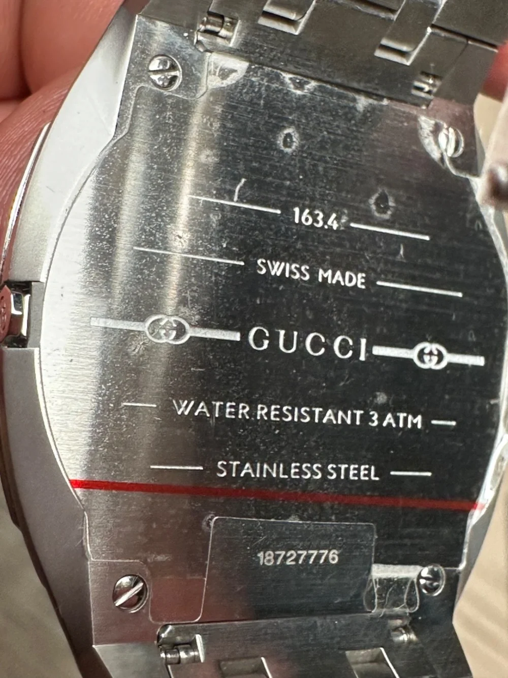 AUTHENTIC GUCCI 25H YA163410 PINK DIAL 38MM SWISS QUARTZ UNISEX WATCH